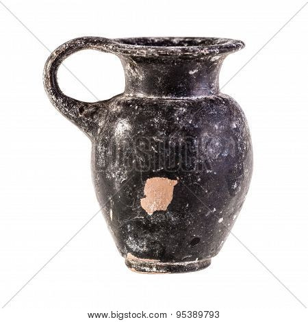 Ancient Jug Over White