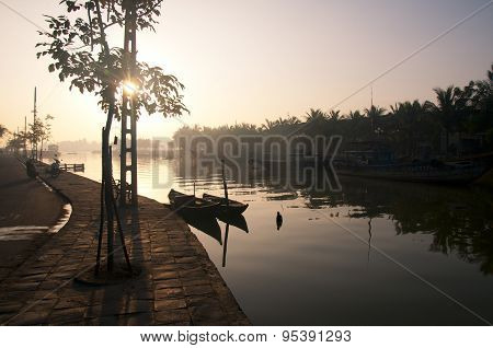 Sunrise in Hoian ancient town