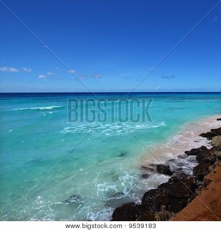 Barbados kayalık sahil şeridi