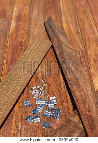 Ipe decking deck wood installation screws clips and fasteners