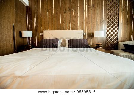 Shahdag - FEBRUARY 8, 2015: Room in Park Chalet Hotel on February 8 in Azerbaijan, Shahdag. Shahdag has become a popular tourist destination for skiing.