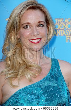 BURBANK - JUNE 25: Chase Masterson arrives at the 41st Annual Saturn Awards on Thursday, June 25, 2015 at the Castaway Restaurant in Burbank, CA.