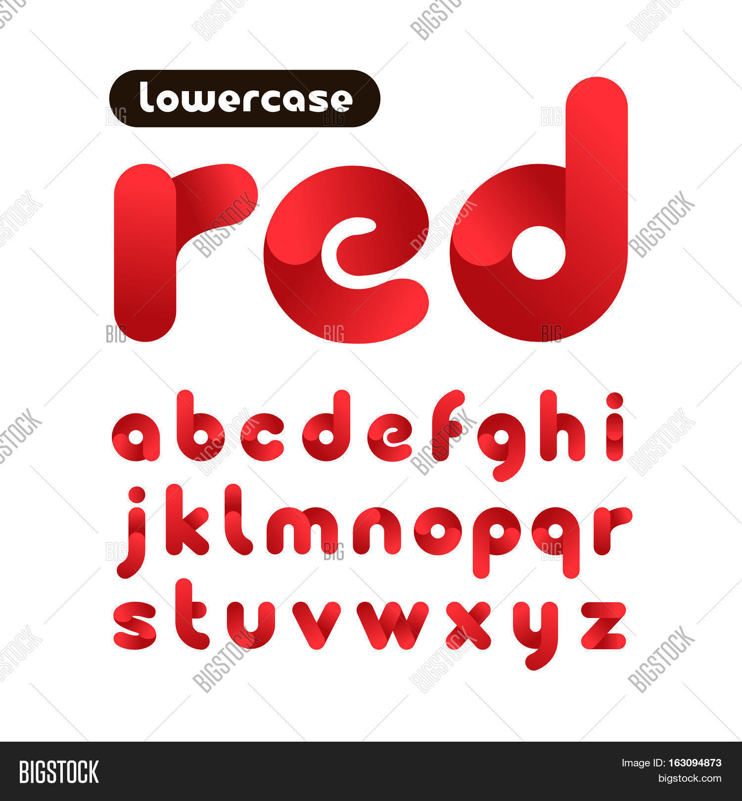 Rounded Font. Vector Vector & Photo (Free Trial) Bigstock