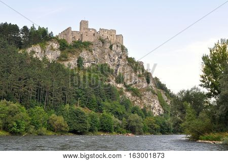 ruins of castle Srterno in Slovakia in Europe