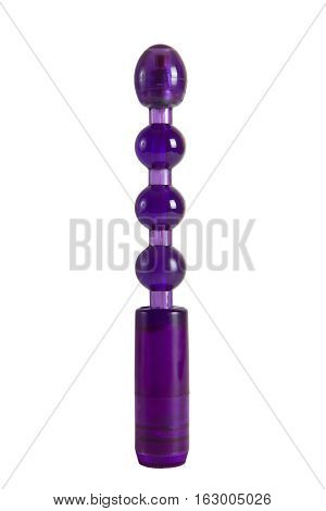 Purple Sex Toy Anal Beads Isolated On A White Background Purple Sex Toy Anal Beads Isolated On A White Background