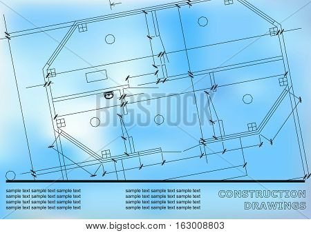 Construction Plan. Architectural background. Engineering. Cover background for labels for your design