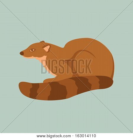 mongoose vector illustration style Flat profile side