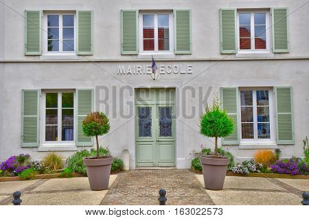 Brueil en Vexin France - october 18 2016 : the city hall