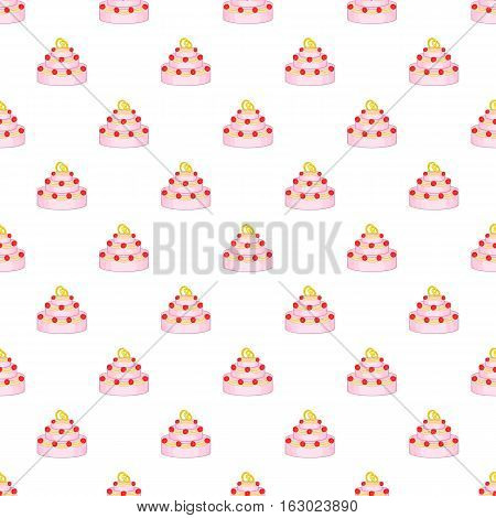 Wedding cake pattern. Cartoon illustration of wedding cake vector pattern for web