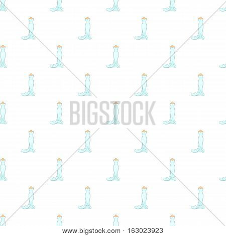 Wedding dress pattern. Cartoon illustration of wedding dress vector pattern for web