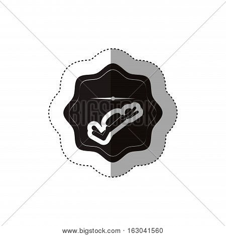 Pictogram practice extreme sport icon. Activity fun hobby and danger theme. Isolated design. Vector illustration