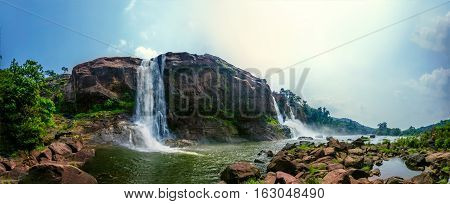 Athirappilly water falls Thrissur district Kerala state India