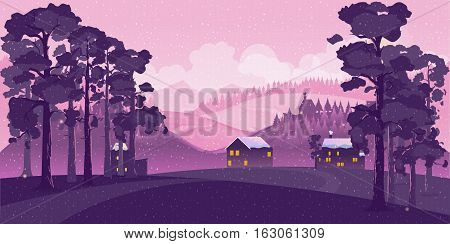 Beautiful contryside nature landscape , great as a wallpaper, design template, flyer, etc, illustration for your design