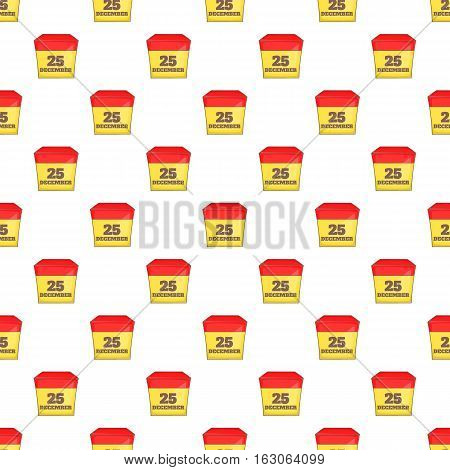 Calendar december twenty five pattern. Cartoon illustration of calendar december twenty five vector pattern for web