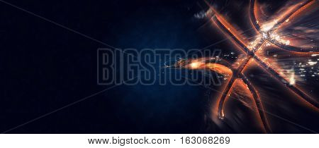 Abstract dark basketball background with copy space