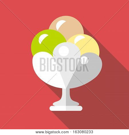 Creme brulee icon. Flat illustration of creme brulee vector icon for web