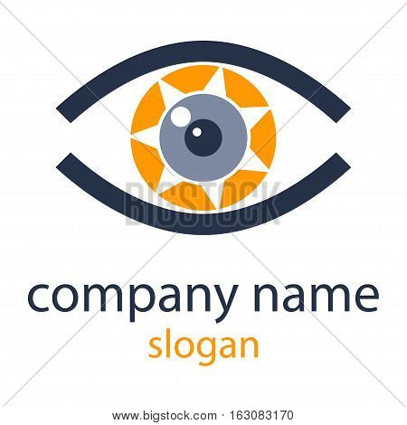 Ophthalmology logo concept. Eye sign on white background.