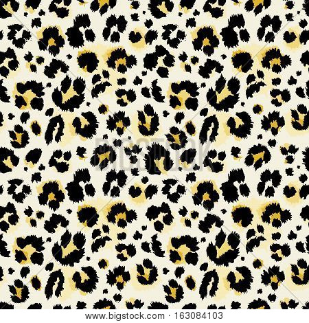 Seamless abstract wild leopard pattern. Vector background.