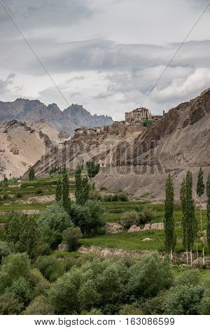 View to Lamayuru monastary in Ladakh India
