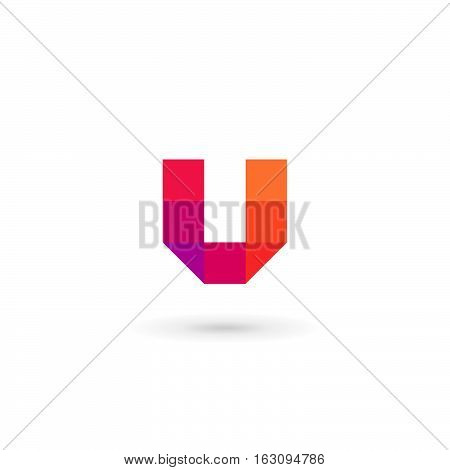 Letter V Mosaic Logo Icon Design Template Elements