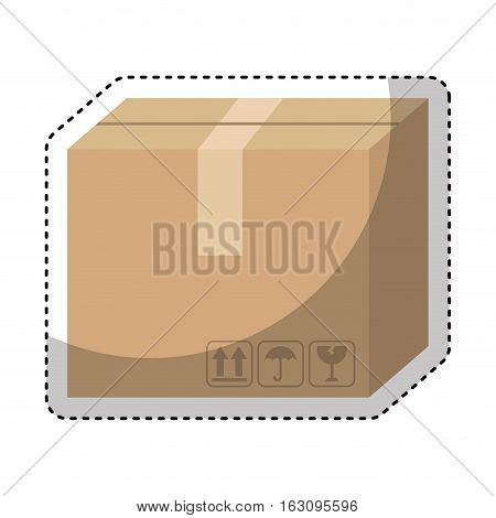 box carton container isolated icon vector illustration design