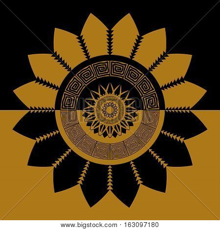 Geometric Seamless X Pattern. Decorative Mandala Elements.