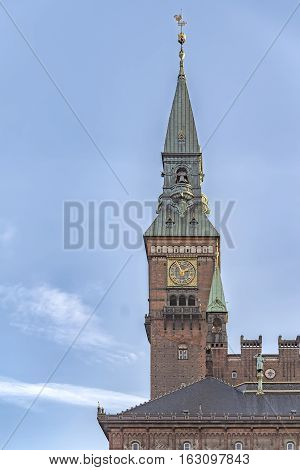 View of Copenhagen city hall in Denmark.