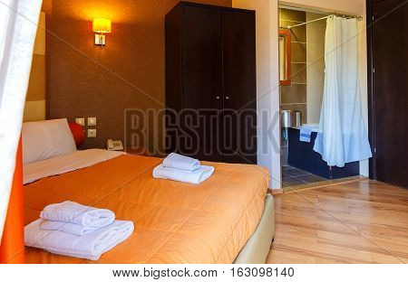 interior, view of the modern resort hotel room