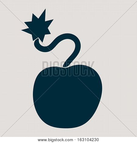 An icon for stylized cherry in a form of a bomb
