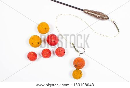 Carp Hook Boilies - Fishing Bait Close Up