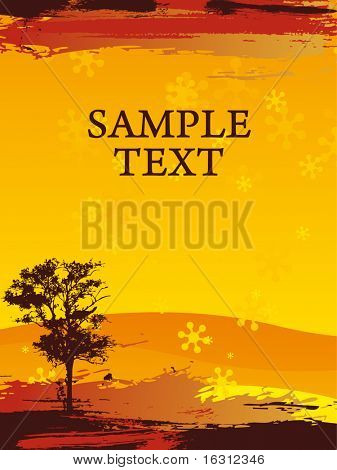 Background With Tree Stock Vector