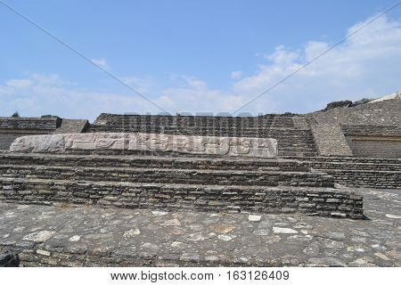 Ruins at the pre-Columbian archeological site of Cholula in the state of Puebla, Mexico