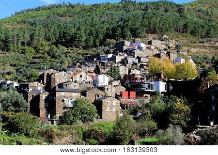 Piodao is a historic village classified as a property of public interest. Serra Açor Hills, Portugal