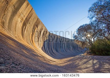 Wave Rock near Hyden in Western Australia.