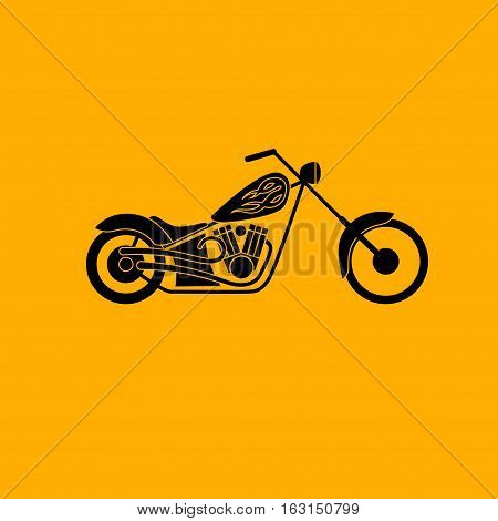 motorbike low rider icon, vector illustration logo