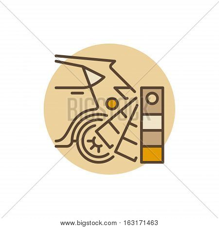 Auto paint color selection. Car colour choosing concept flat sign or design element. Car color palette symbol