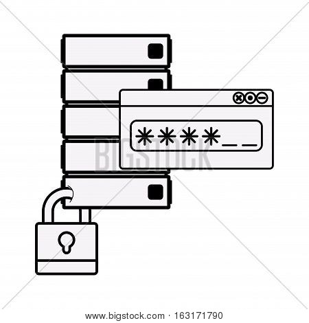 Web hosting icon. Data center base and security theme. Isolated design. Vector illustration