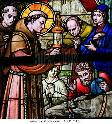 Stained Glass - Saint Anthony Of Padua