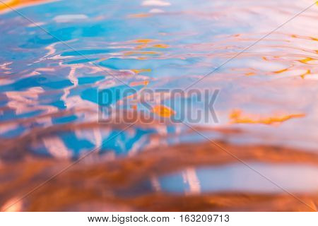 Abstract Macro Of Moving Waves On Luquid