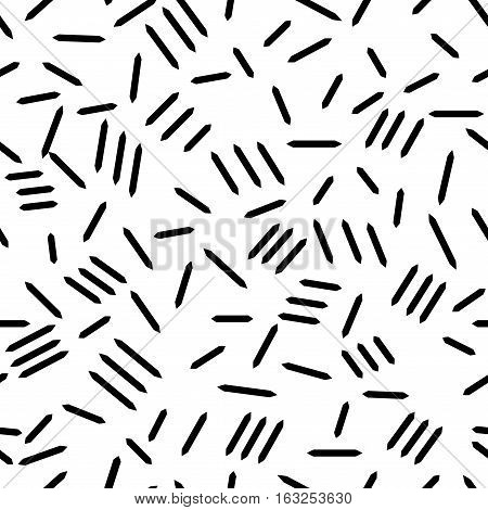 Hatch seamless pattern. Fashion graphic background design. Modern stylish abstract texture. Monochrome template for prints textiles wrapping wallpaper website. Vector illustration.