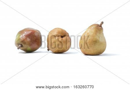 Pears isolated on white background, diet, food, fresh