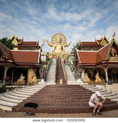 Koh Samui, Thailand - Dec 24 : Big Buddha At Wat Phra Yai In Koh Samui, Thailand.