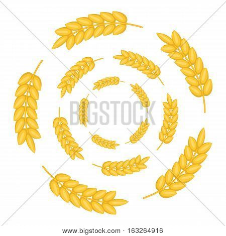Round frame of ears icon. Cartoon illustration of round frame of ears vector icon for web design