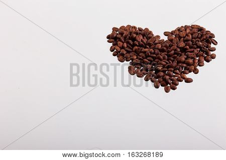 Heart With Roasted Coffee Beans