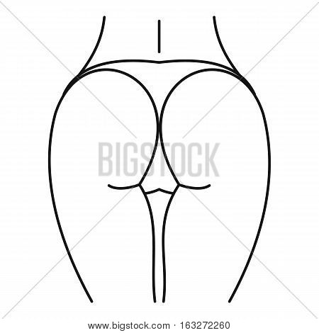 Buttocks icon. Outline illustration of buttocks vector icon for web