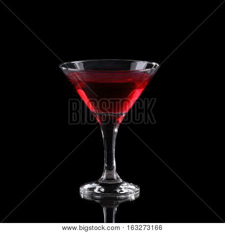 Modern Fresh Coctail On The Black Background