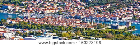 Old Unesco Town Trogir Aerial Panorama