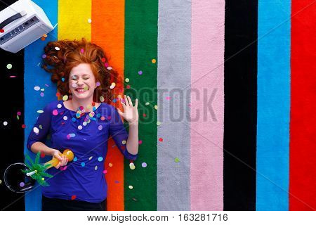 Party Girl With Confetti