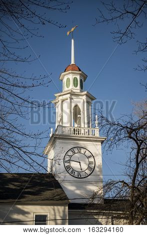 Church Bell Tower in Kennebunkport, Maine, USA