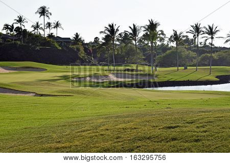 Golf course at Mauna Lani, Big Island, Hawaii